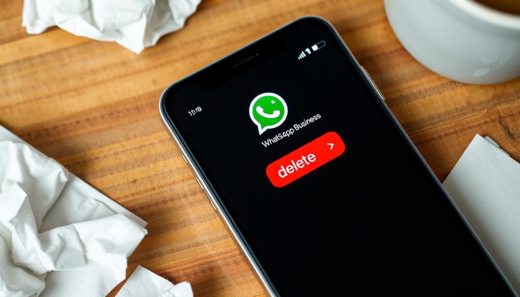 delete whatsapp business account