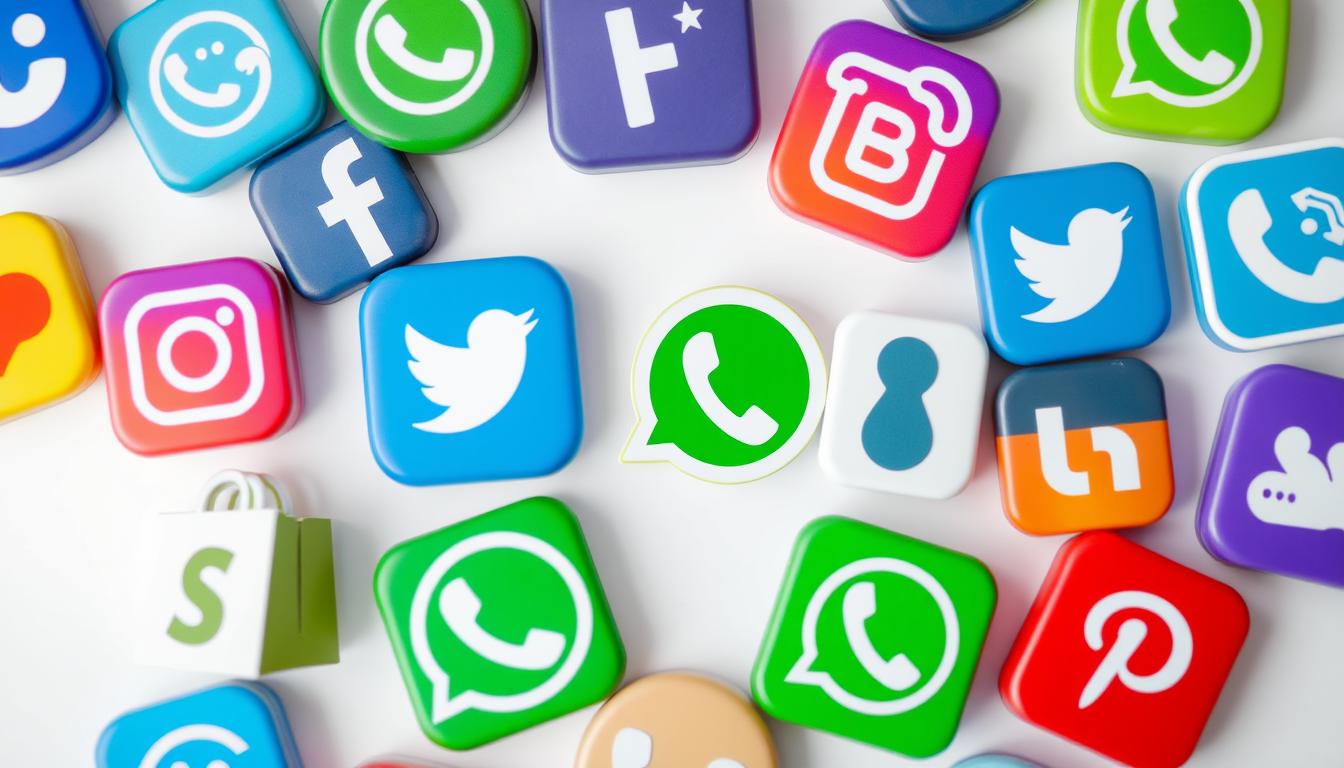 Icônes de réseaux sociaux Shopify WhatsApp