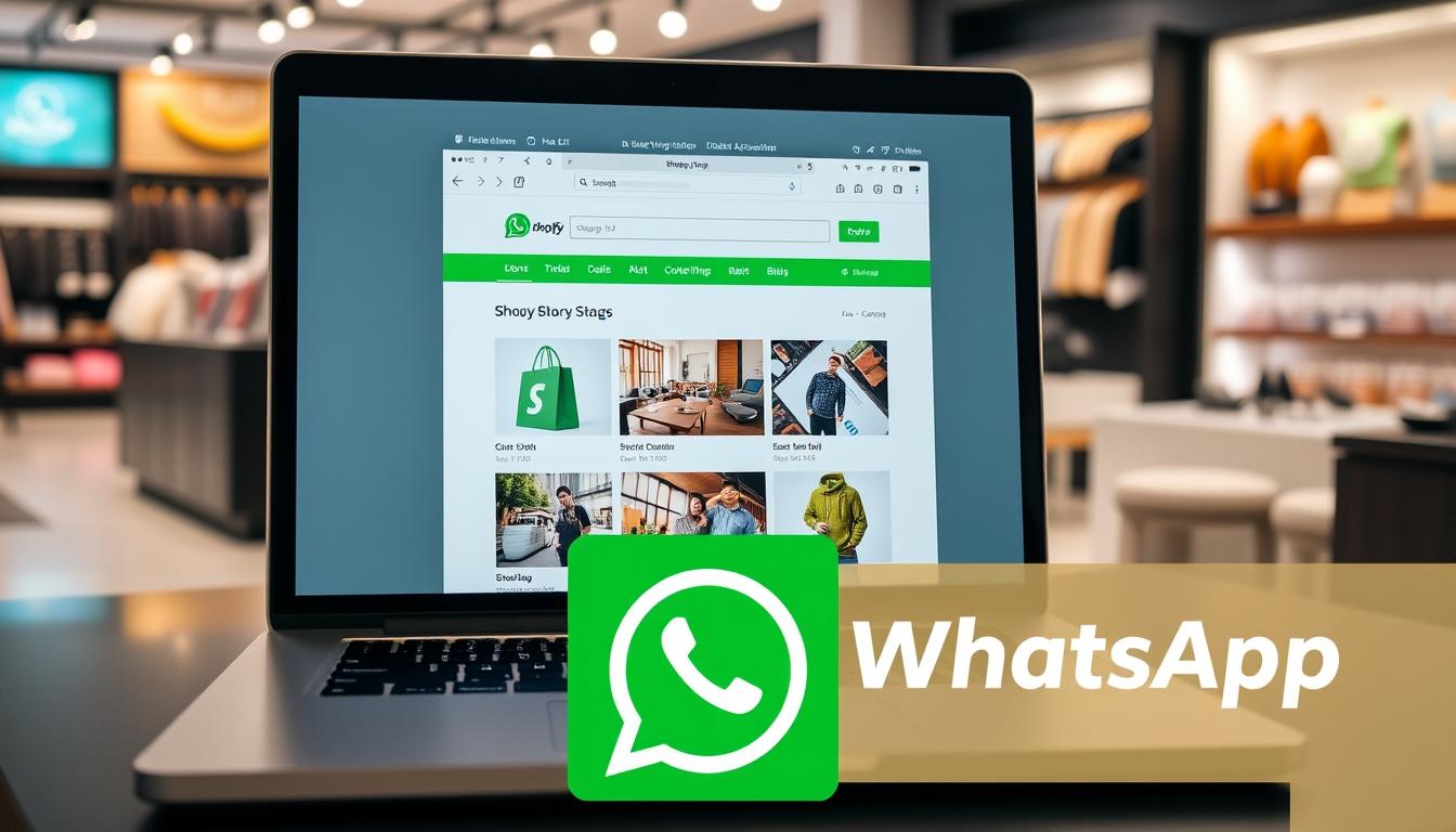 WhatsApp logo Shopify store