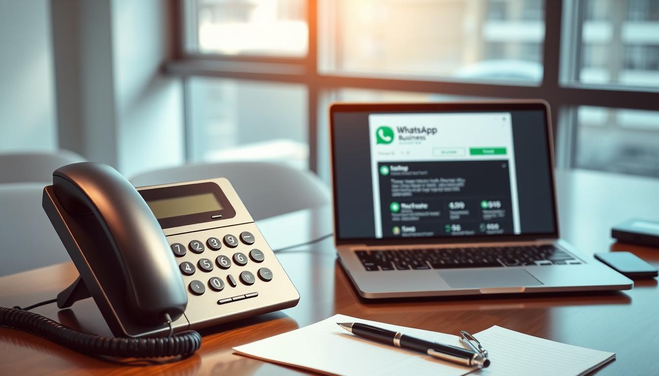 can you use a landline for whatsapp business
