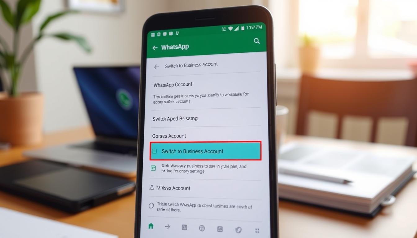 how to change my whatsapp to business account