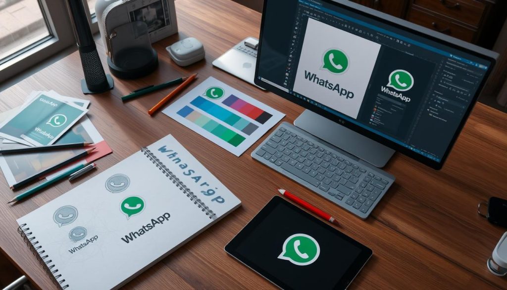 how to design whatsapp logo