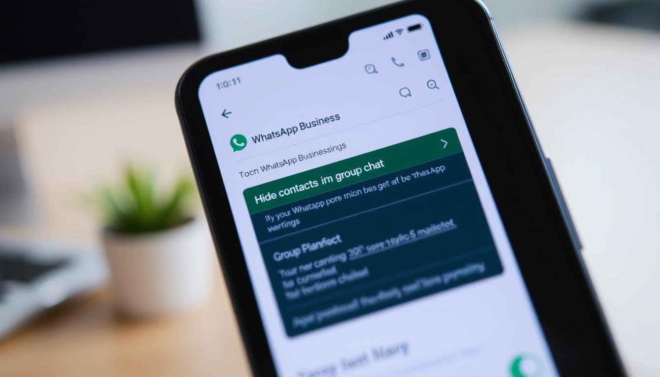 how to hide contacts on whatsapp business gropu